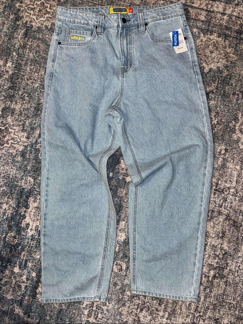 Empyre Youth Light Blue Denim Jeans with embroidered logo